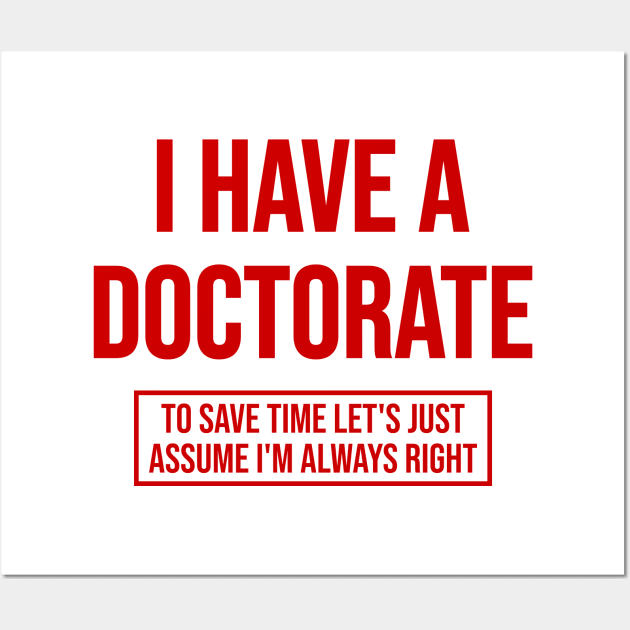 Doctorate Wall Art by Riel